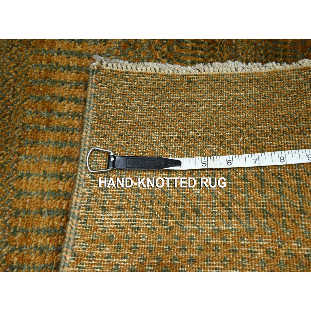 2'0" x 3'0" New Hand Knotted Brown Wool & Silk Rectangle Oriental Rug - MOA10276510