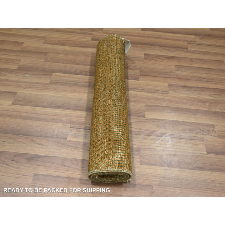 2'0" x 3'0" New Hand Knotted Brown Wool & Silk Rectangle Oriental Rug - MOA10276510