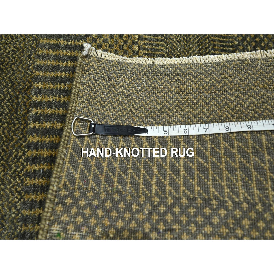 2'0" x 3'0" New Hand Knotted Brown Wool & Silk Rectangle Oriental Rug - MOA10276512