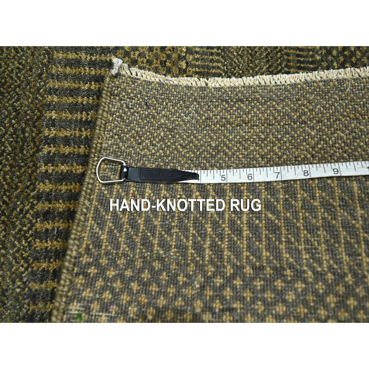 2'0" x 3'0" New Hand Knotted Brown Wool & Silk Rectangle Oriental Rug - MOA10276512