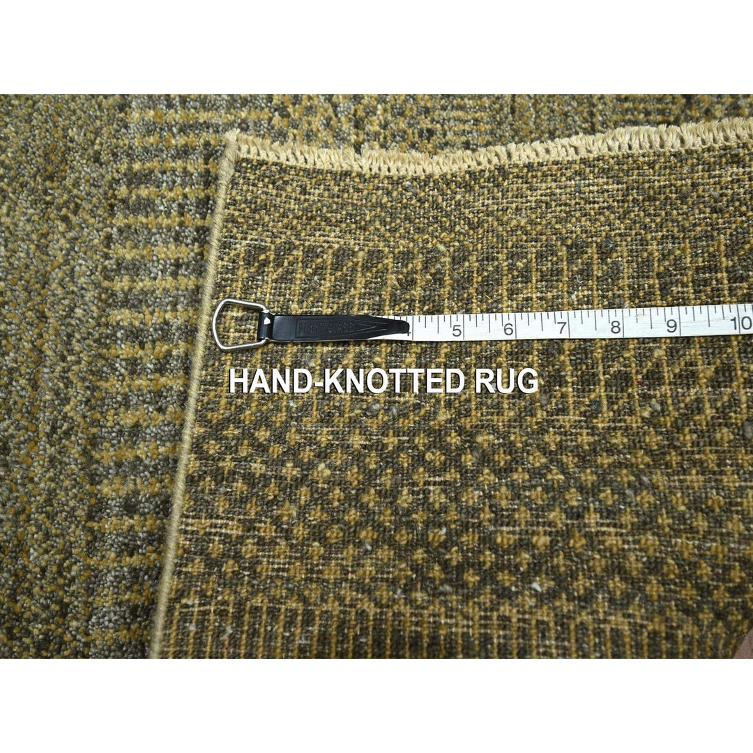 2'0" x 3'0" New Hand Knotted Brown Wool & Silk Rectangle Oriental Rug - MOA10276513