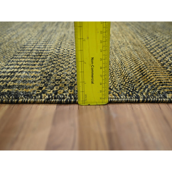 2'0" x 3'0" New Hand Knotted Brown Wool & Silk Rectangle Oriental Rug - MOA10276514