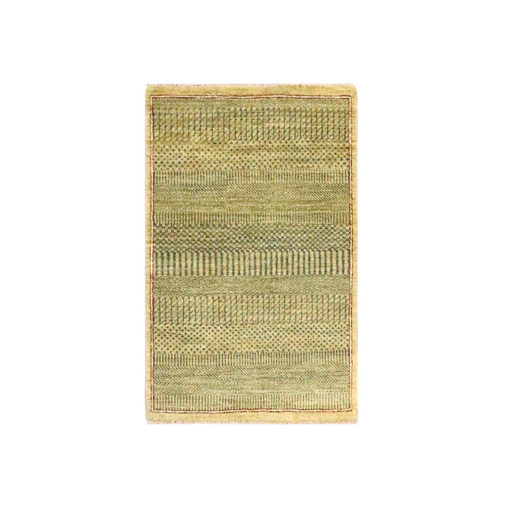 2'0" x 3'0" New Hand Knotted Brown Wool & Silk Rectangle Oriental Rug - MOA10276515