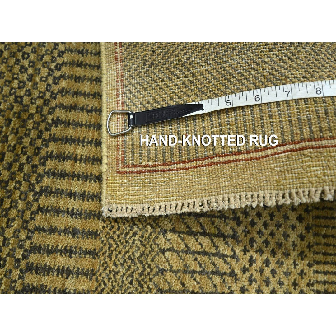 2'0" x 3'0" New Hand Knotted Brown Wool & Silk Rectangle Oriental Rug - MOA10276515