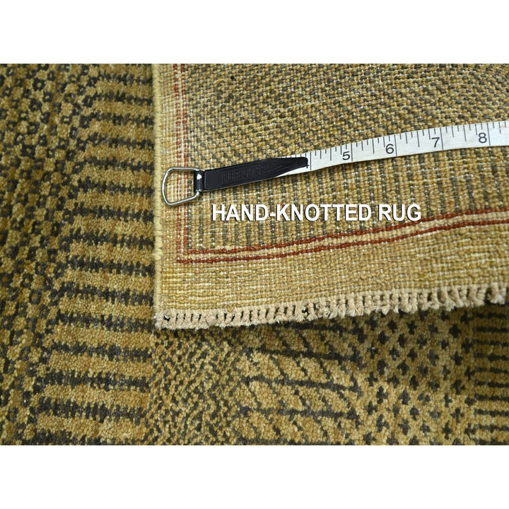 2'0" x 3'0" New Hand Knotted Brown Wool & Silk Rectangle Oriental Rug - MOA10276515