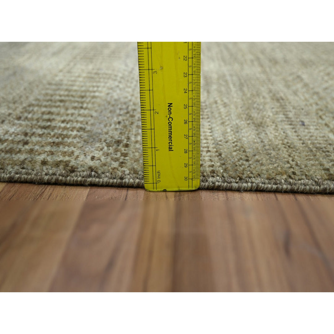 2'0" x 3'0" New Hand Knotted Brown Wool & Silk Rectangle Oriental Rug - MOA10276516