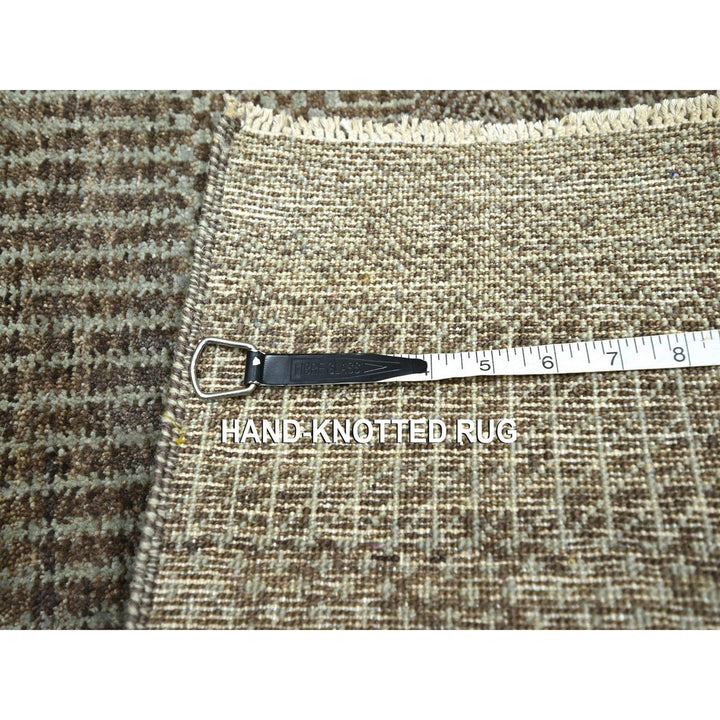 2'0" x 3'0" New Hand Knotted Brown Wool & Silk Rectangle Oriental Rug - MOA10276517