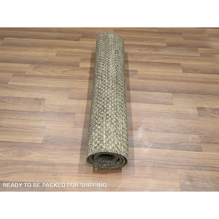 2'0" x 3'0" New Hand Knotted Brown Wool & Silk Rectangle Oriental Rug - MOA10276517