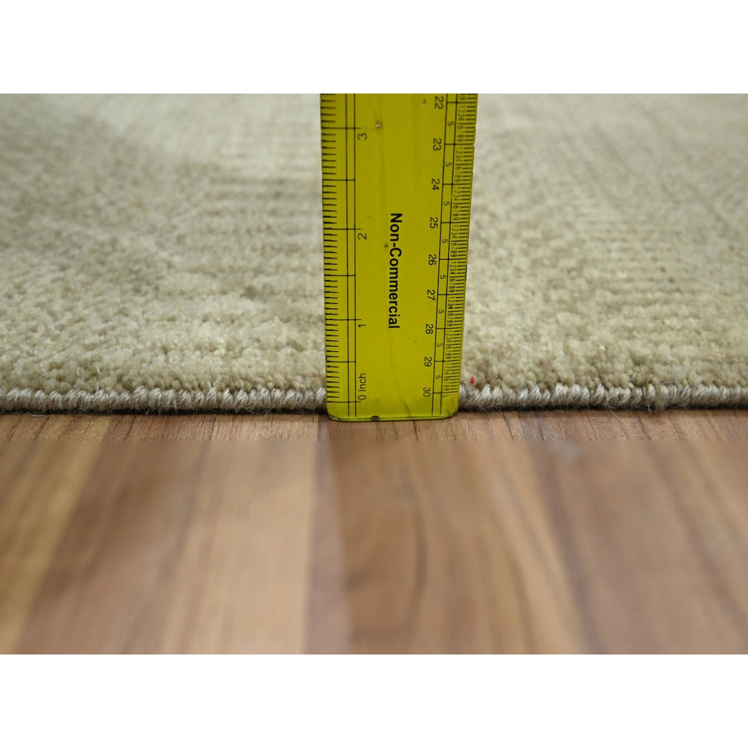 2'0" x 3'0" New Hand Knotted Brown Wool & Silk Rectangle Oriental Rug - MOA10276518
