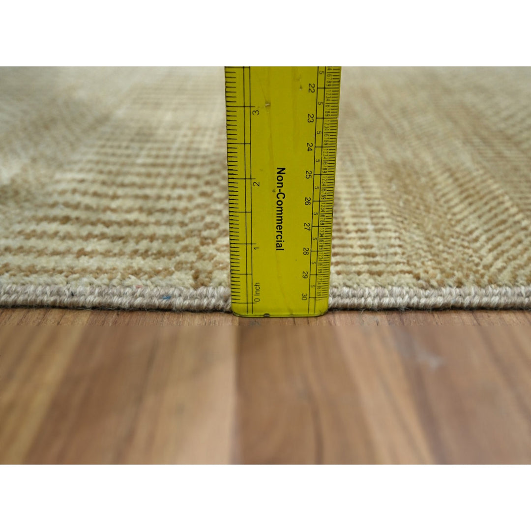 2'0" x 3'0" New Hand Knotted Brown Wool & Silk Rectangle Oriental Rug - MOA10276522
