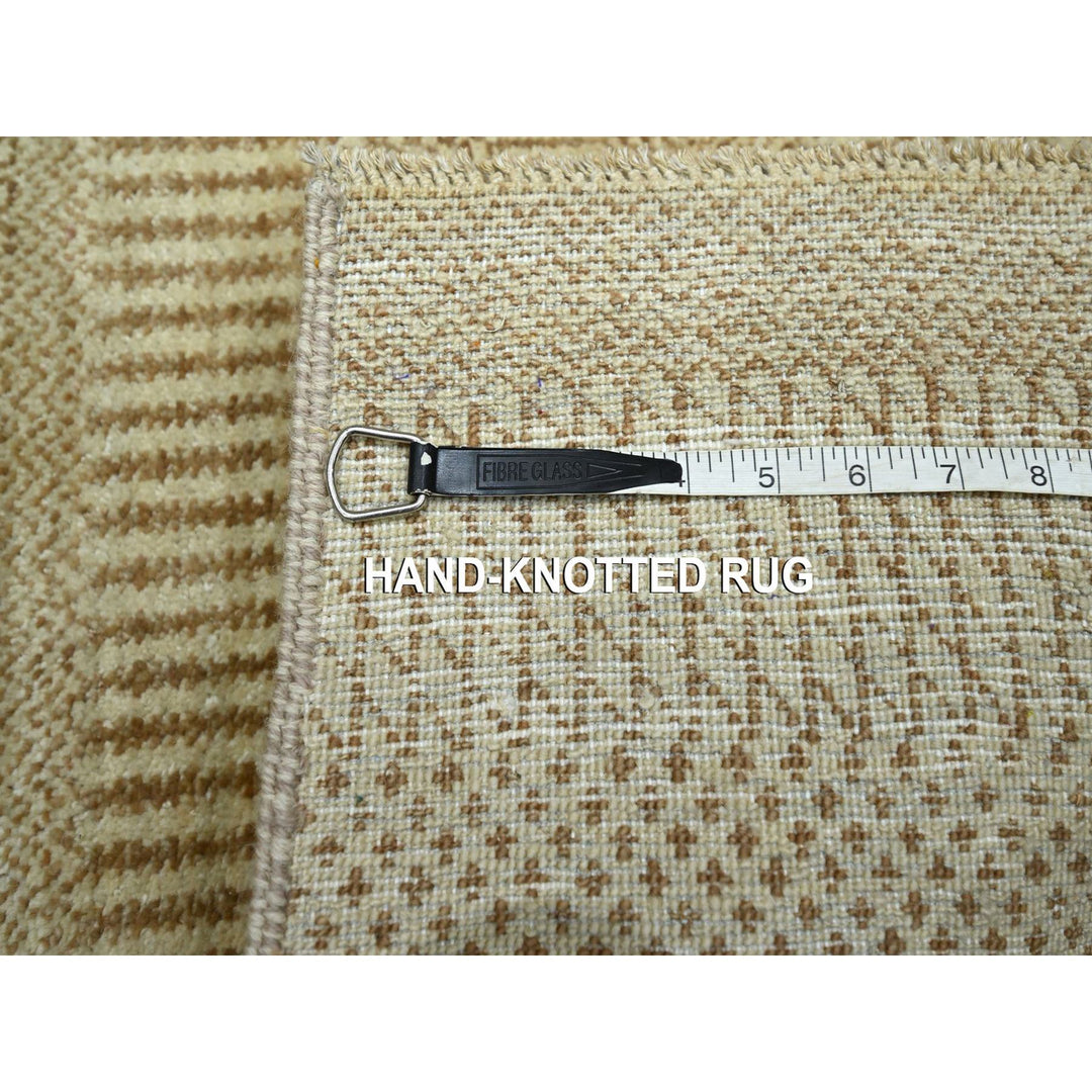 2'0" x 3'0" New Hand Knotted Brown Wool & Silk Rectangle Oriental Rug - MOA10276522