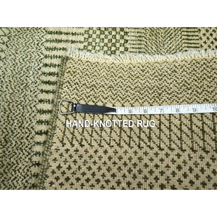 2'0" x 3'0" New Hand Knotted Beige Wool & Silk Rectangle Oriental Rug - MOA10276523