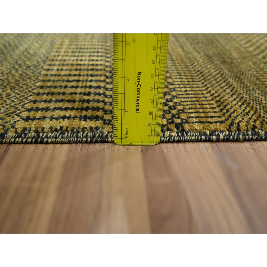 2'0" x 3'0" New Hand Knotted Brown Wool & Silk Rectangle Oriental Rug - MOA10276529