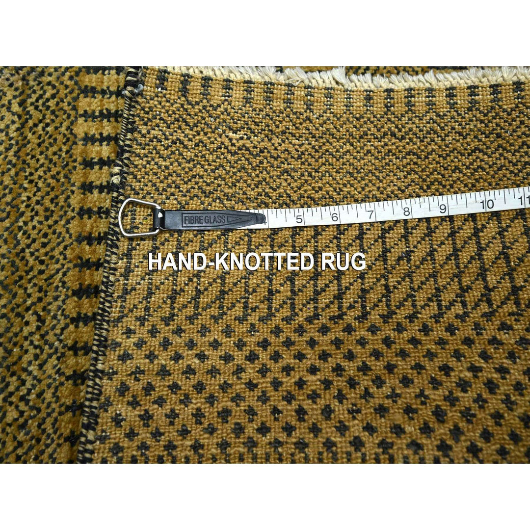 2'0" x 3'0" New Hand Knotted Brown Wool & Silk Rectangle Oriental Rug - MOA10276529