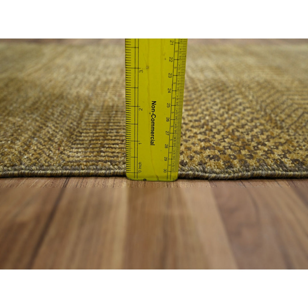 2'0" x 3'0" New Hand Knotted Brown Wool & Silk Rectangle Oriental Rug - MOA10276532