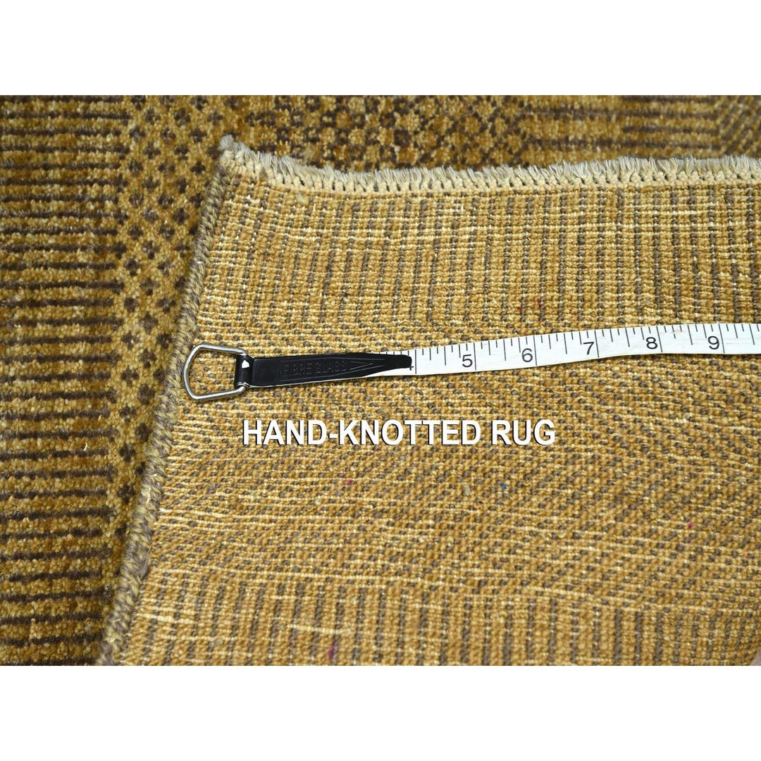 2'0" x 3'0" New Hand Knotted Brown Wool & Silk Rectangle Oriental Rug - MOA10276532