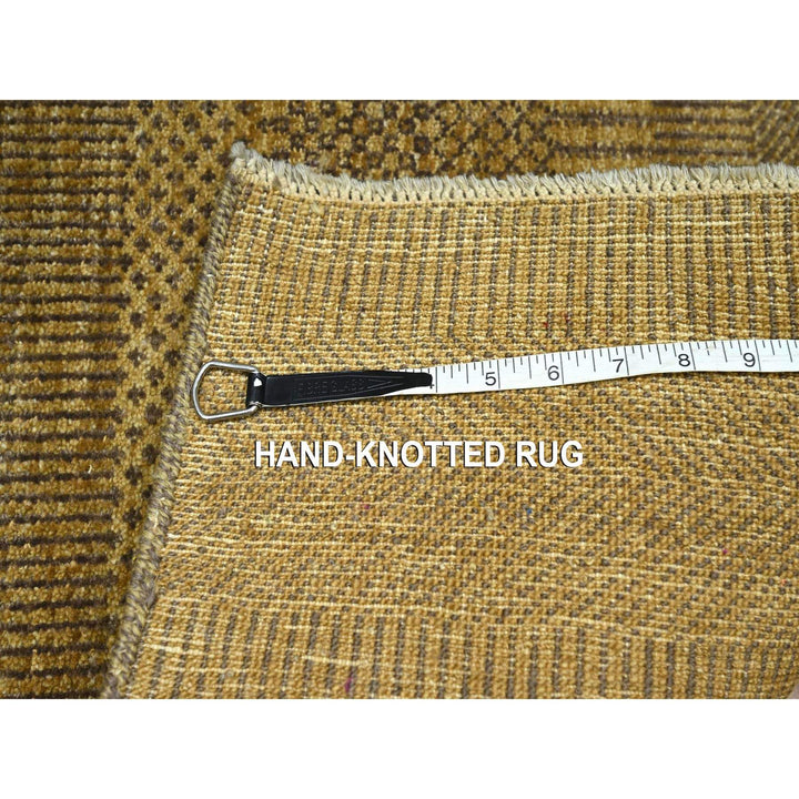 2'0" x 3'0" New Hand Knotted Brown Wool & Silk Rectangle Oriental Rug - MOA10276532