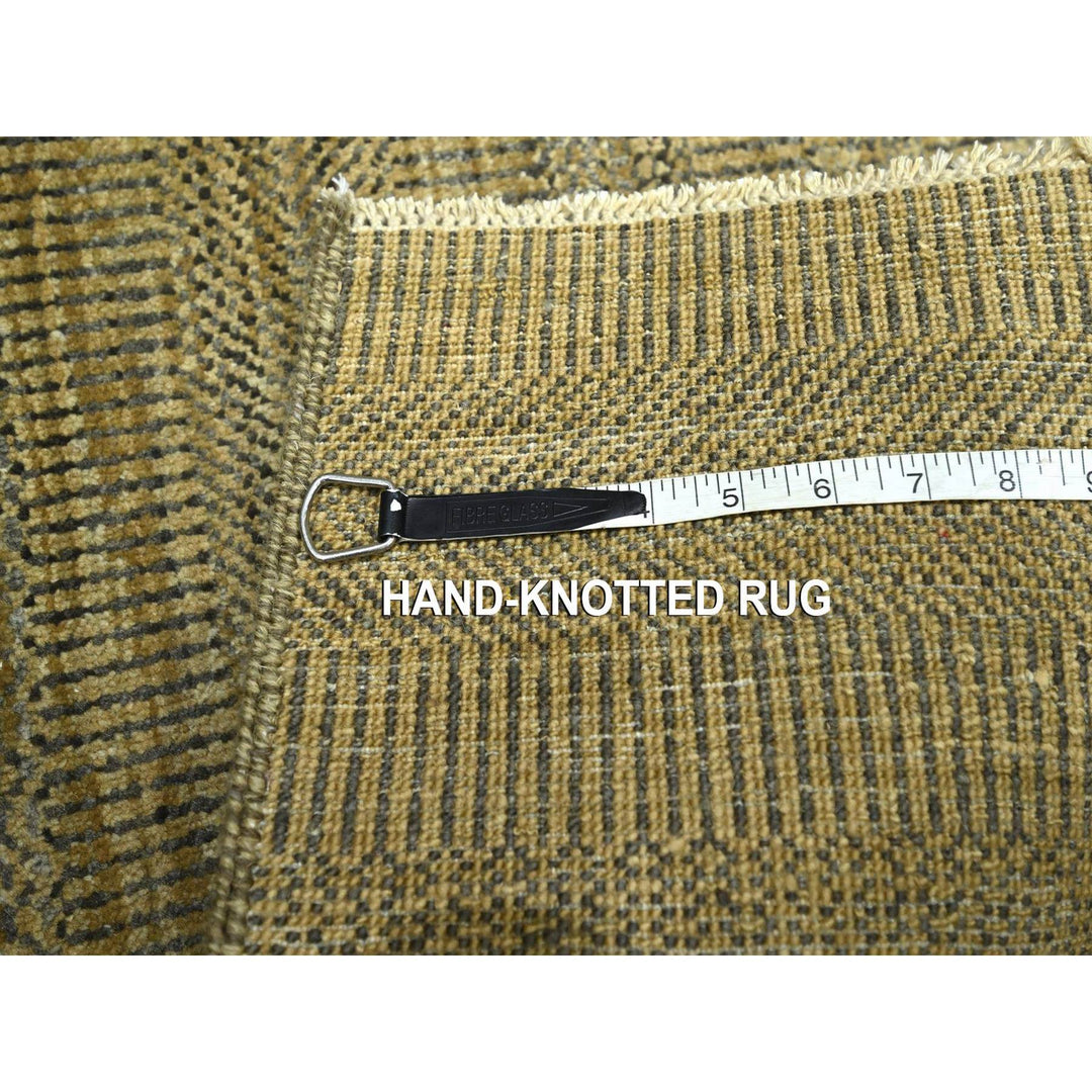 2'0" x 3'0" New Hand Knotted Brown Wool & Silk Rectangle Oriental Rug - MOA10276536