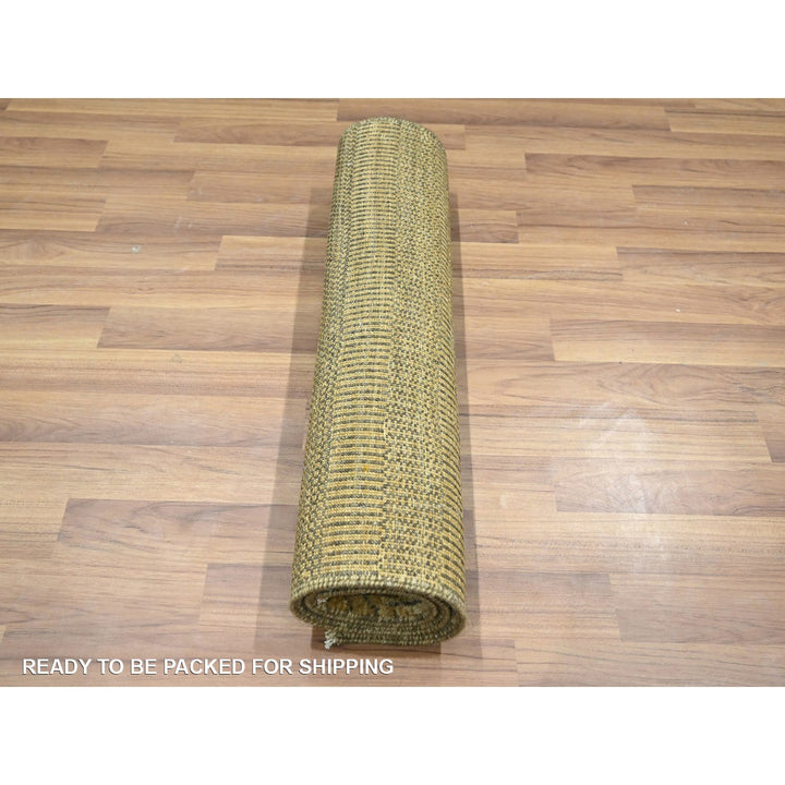 2'0" x 3'0" New Hand Knotted Brown Wool & Silk Rectangle Oriental Rug - MOA10276536