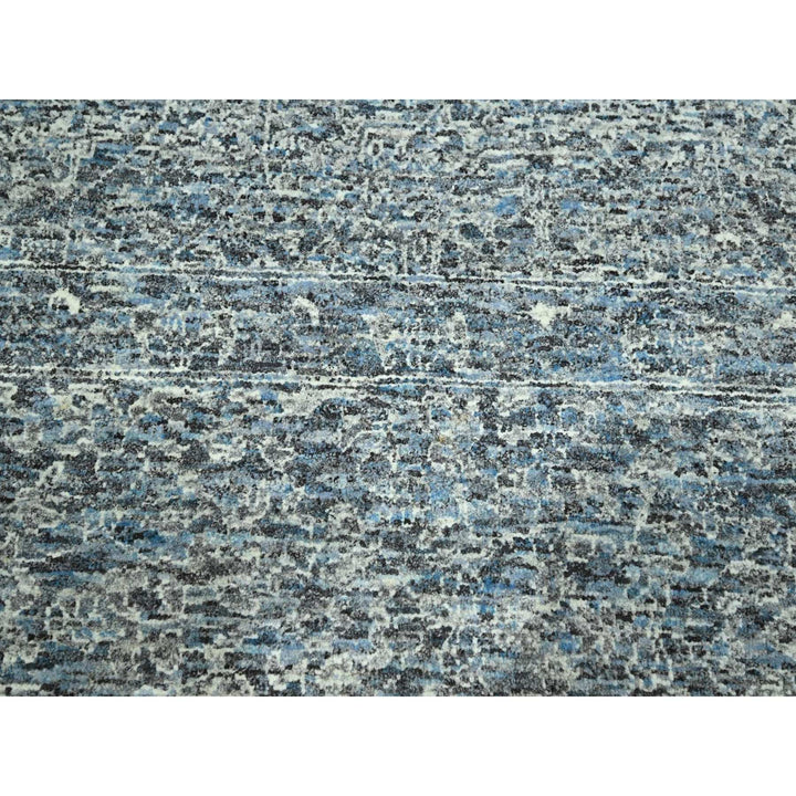 8'11" x 12'0" New Hand Knotted Blue Wool Rectangle Oriental Rug - MOA10276542