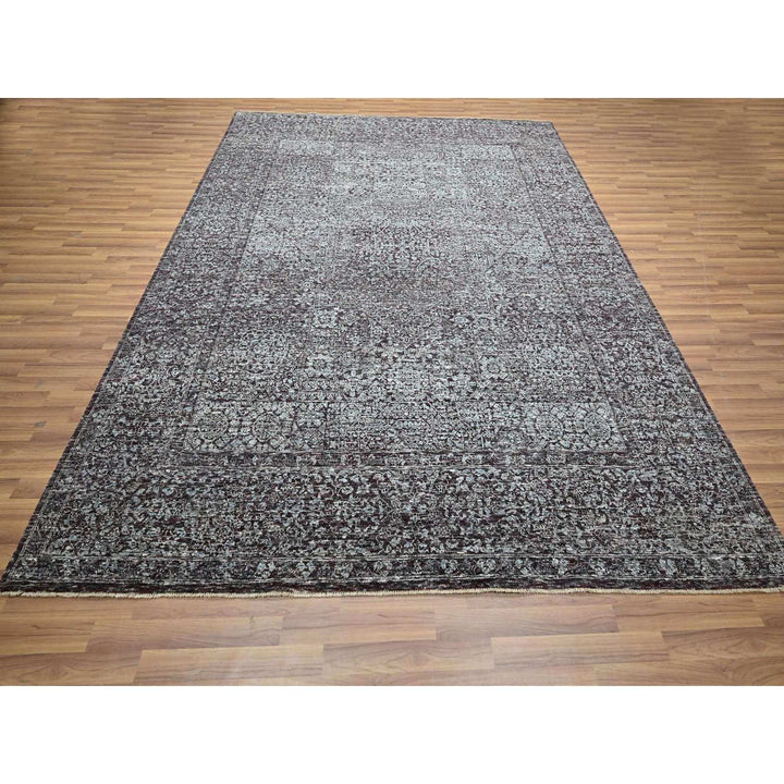 8'0" x 10'0" New Hand Knotted Red Wool Rectangle Oriental Rug - MOA10276544