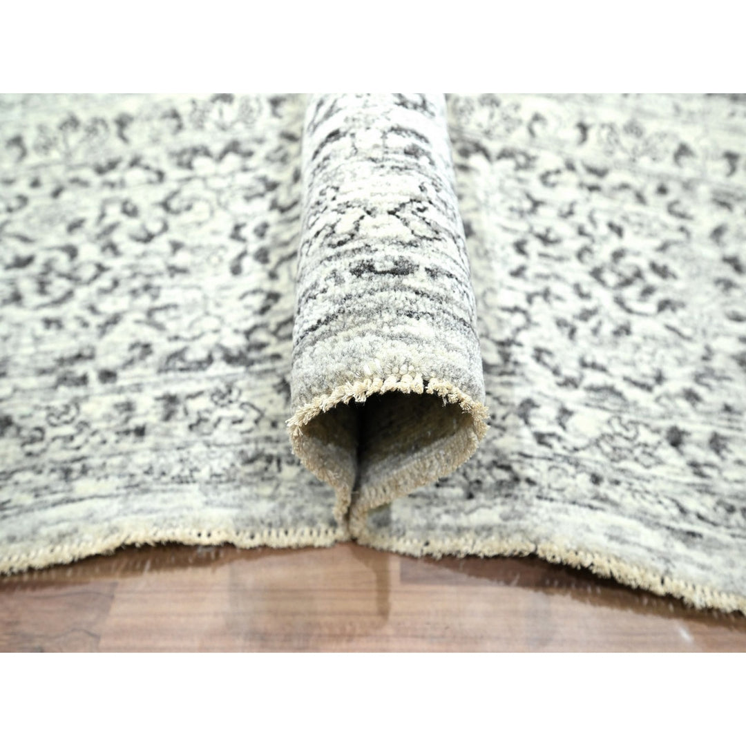 10'0" x 14'0" New Hand Knotted Ivory Wool Rectangle Oriental Rug - MOA10276548