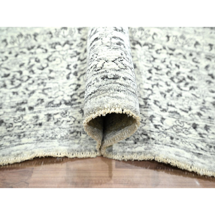 10'0" x 14'0" New Hand Knotted Ivory Wool Rectangle Oriental Rug - MOA10276548
