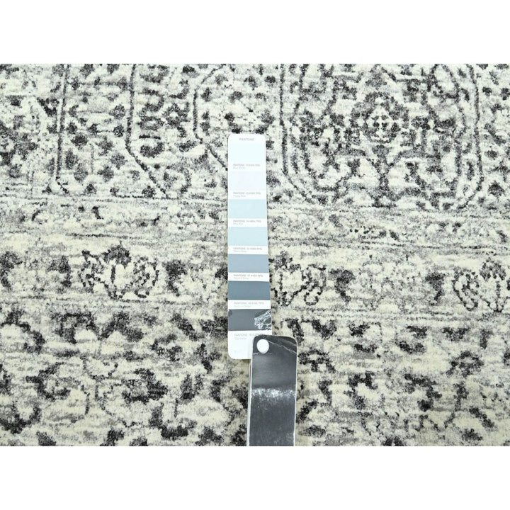 10'0" x 14'0" New Hand Knotted Ivory Wool Rectangle Oriental Rug - MOA10276548