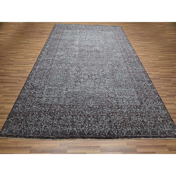 9'0" x 12'2" New Hand Knotted Red Wool Rectangle Oriental Rug - MOA10276550