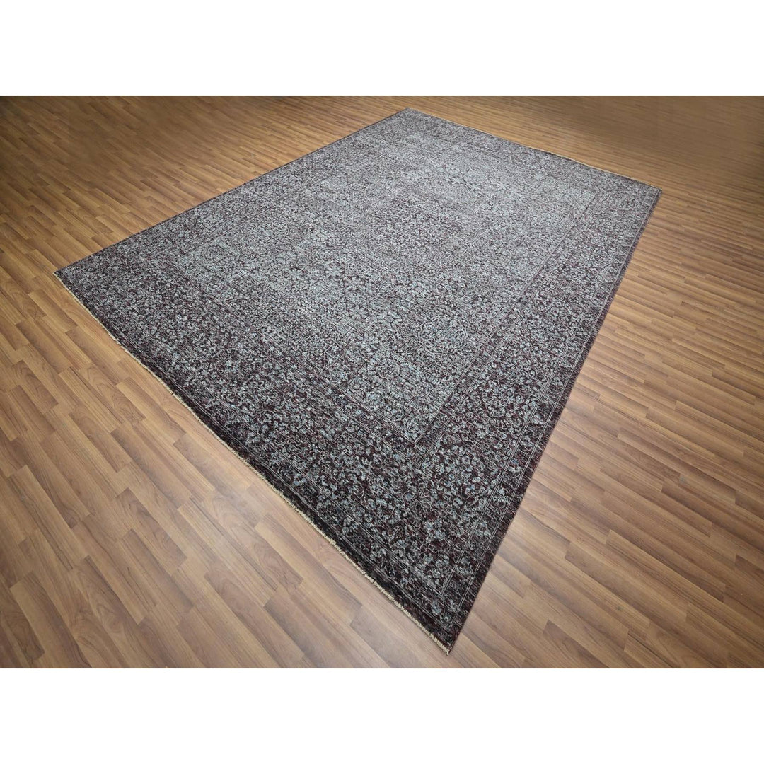 9'0" x 12'2" New Hand Knotted Red Wool Rectangle Oriental Rug - MOA10276550