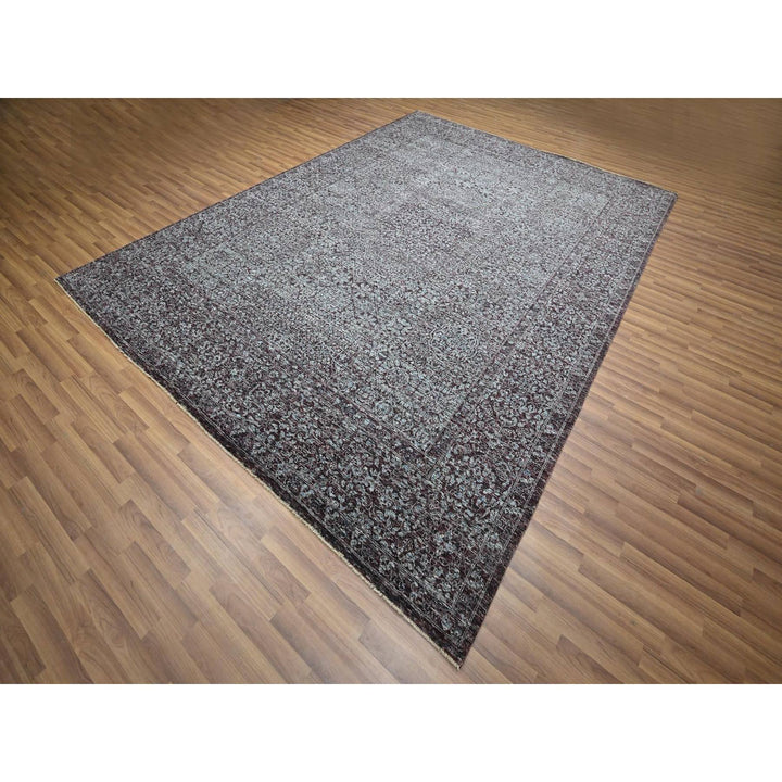 9'0" x 12'2" New Hand Knotted Red Wool Rectangle Oriental Rug - MOA10276550