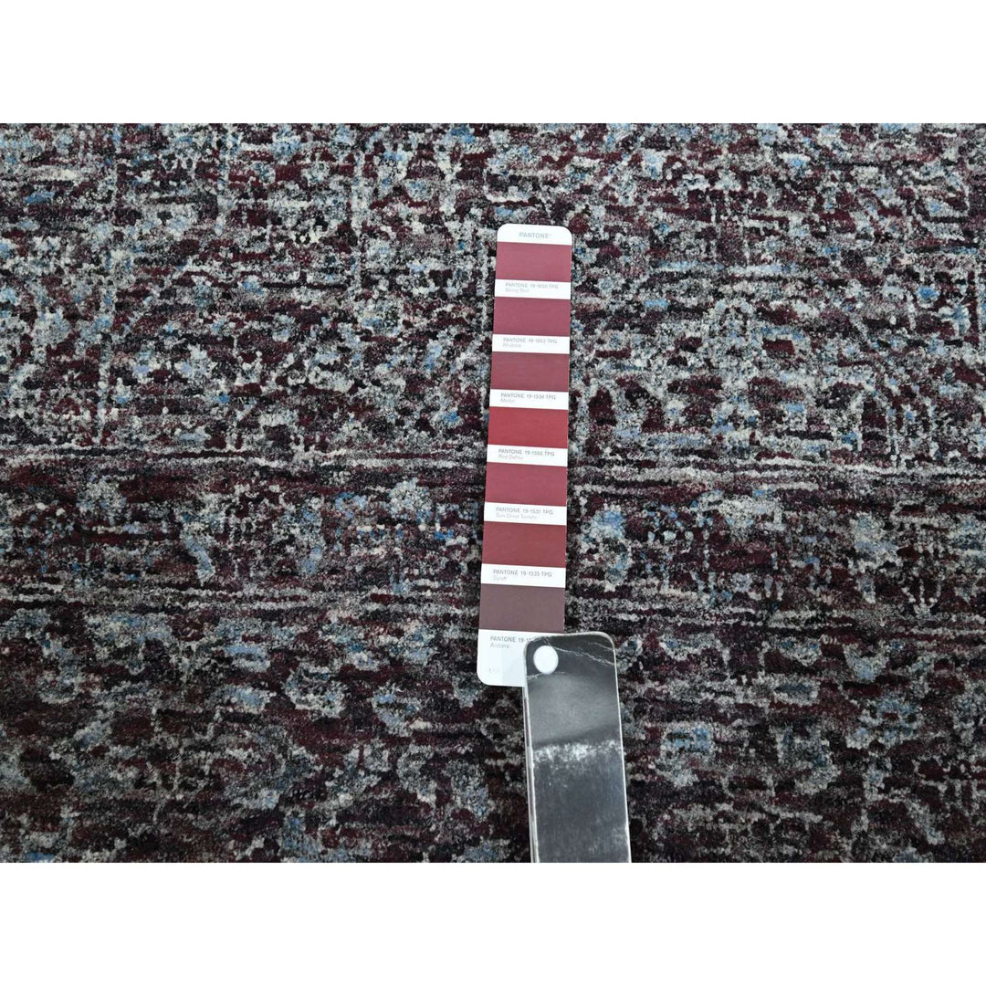 9'0" x 12'2" New Hand Knotted Red Wool Rectangle Oriental Rug - MOA10276550