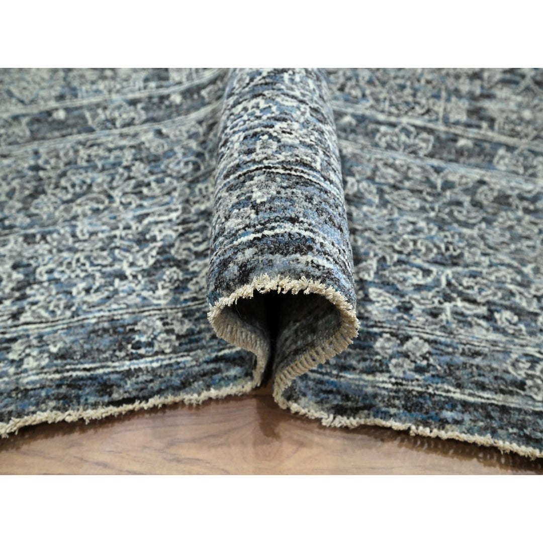8'0" x 10'2" New Hand Knotted Grey Wool Rectangle Oriental Rug - MOA10276552