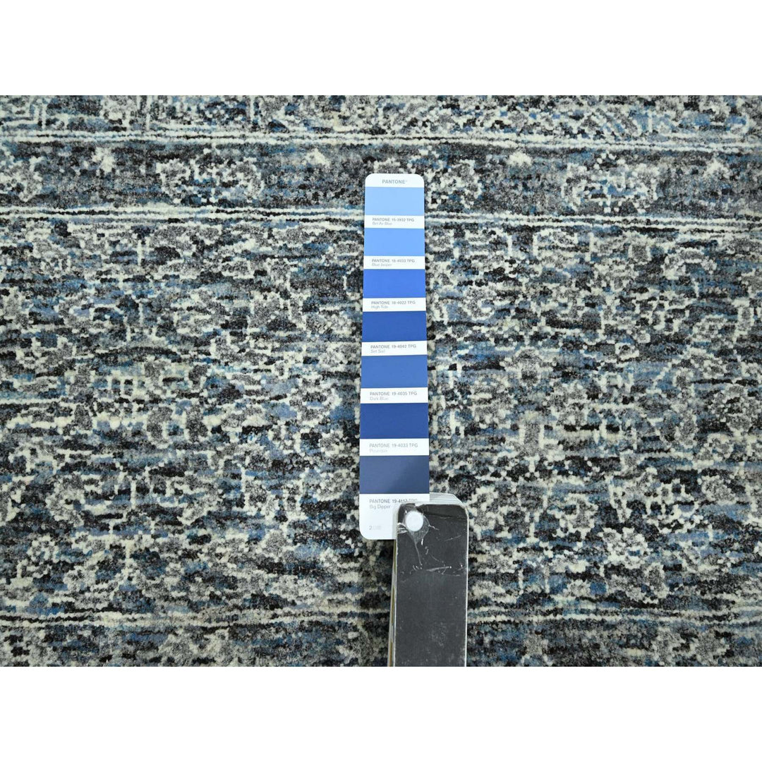 8'0" x 10'2" New Hand Knotted Grey Wool Rectangle Oriental Rug - MOA10276552
