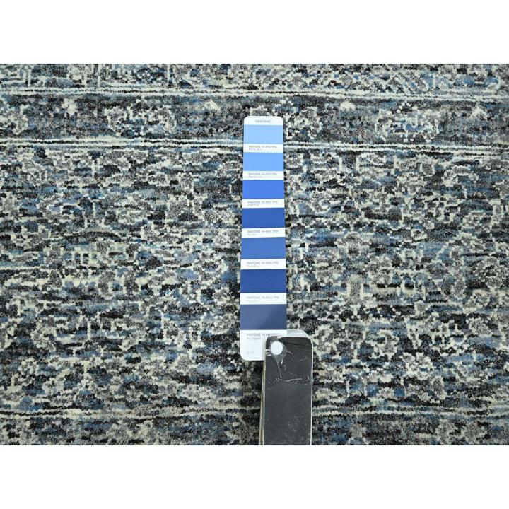8'0" x 10'2" New Hand Knotted Grey Wool Rectangle Oriental Rug - MOA10276552
