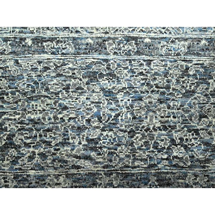 8'0" x 10'2" New Hand Knotted Grey Wool Rectangle Oriental Rug - MOA10276552