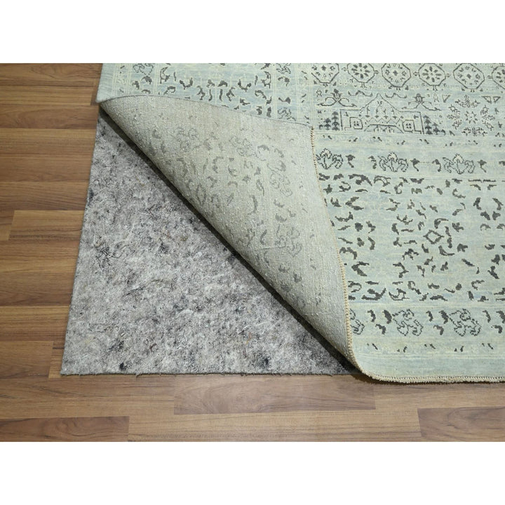 10'0" x 14'2" New Hand Knotted Grey Wool Rectangle Oriental Rug - MOA10276554