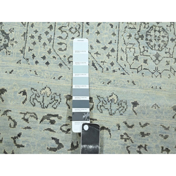 10'0" x 14'2" New Hand Knotted Grey Wool Rectangle Oriental Rug - MOA10276554