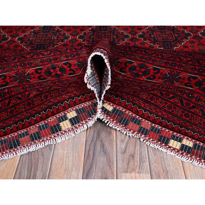 9'10" x 12'9" New Hand Knotted Red Wool Rectangle Oriental Rug - MOA102765