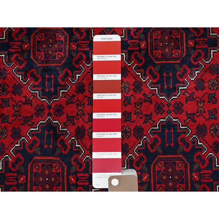9'10" x 12'9" New Hand Knotted Red Wool Rectangle Oriental Rug - MOA102765