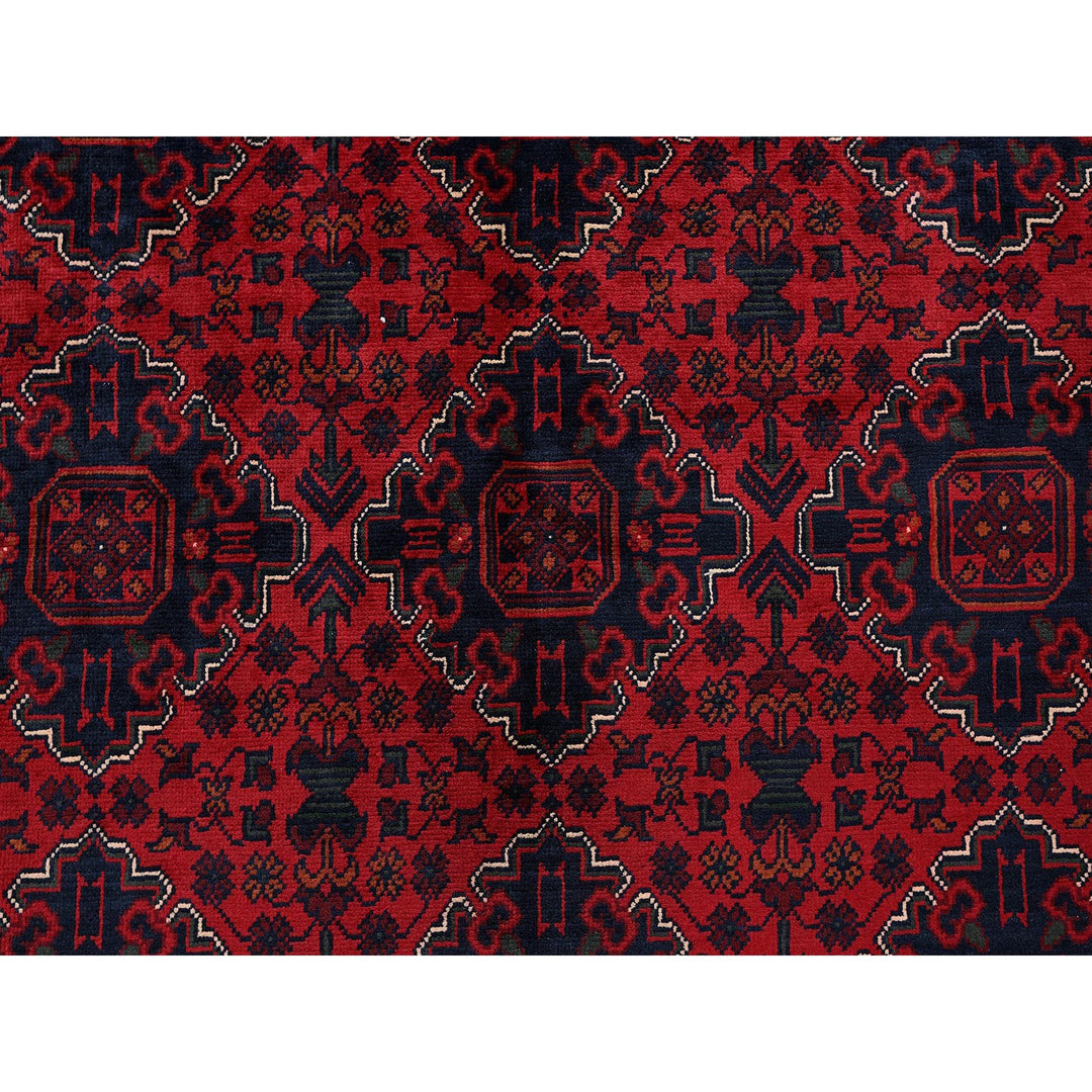 9'10" x 12'9" New Hand Knotted Red Wool Rectangle Oriental Rug - MOA102765