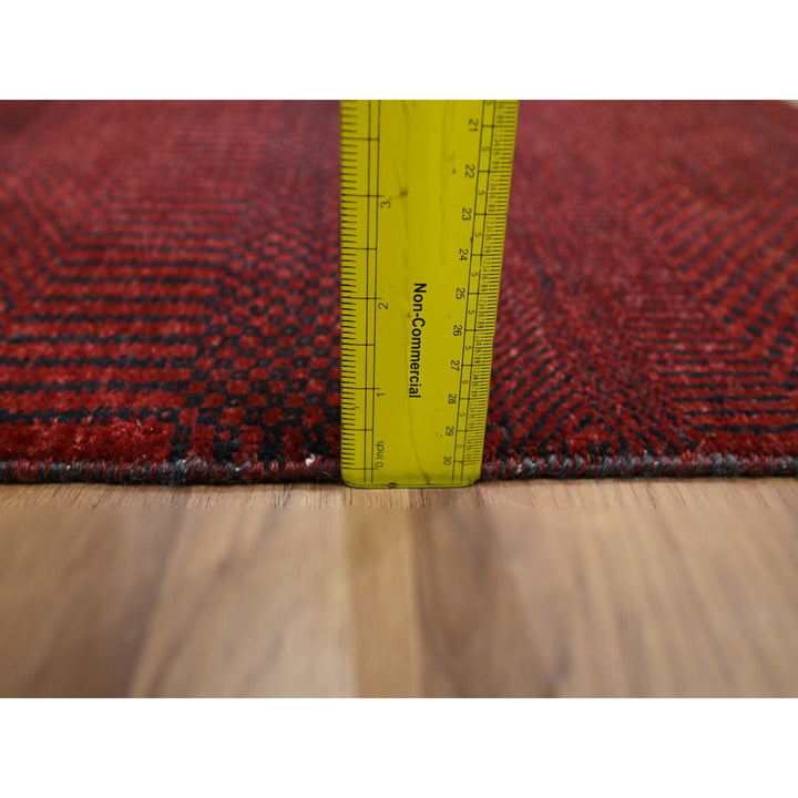 2'0" x 3'0" New Hand Knotted Red Wool Rectangle Oriental Rug - MOA10276602