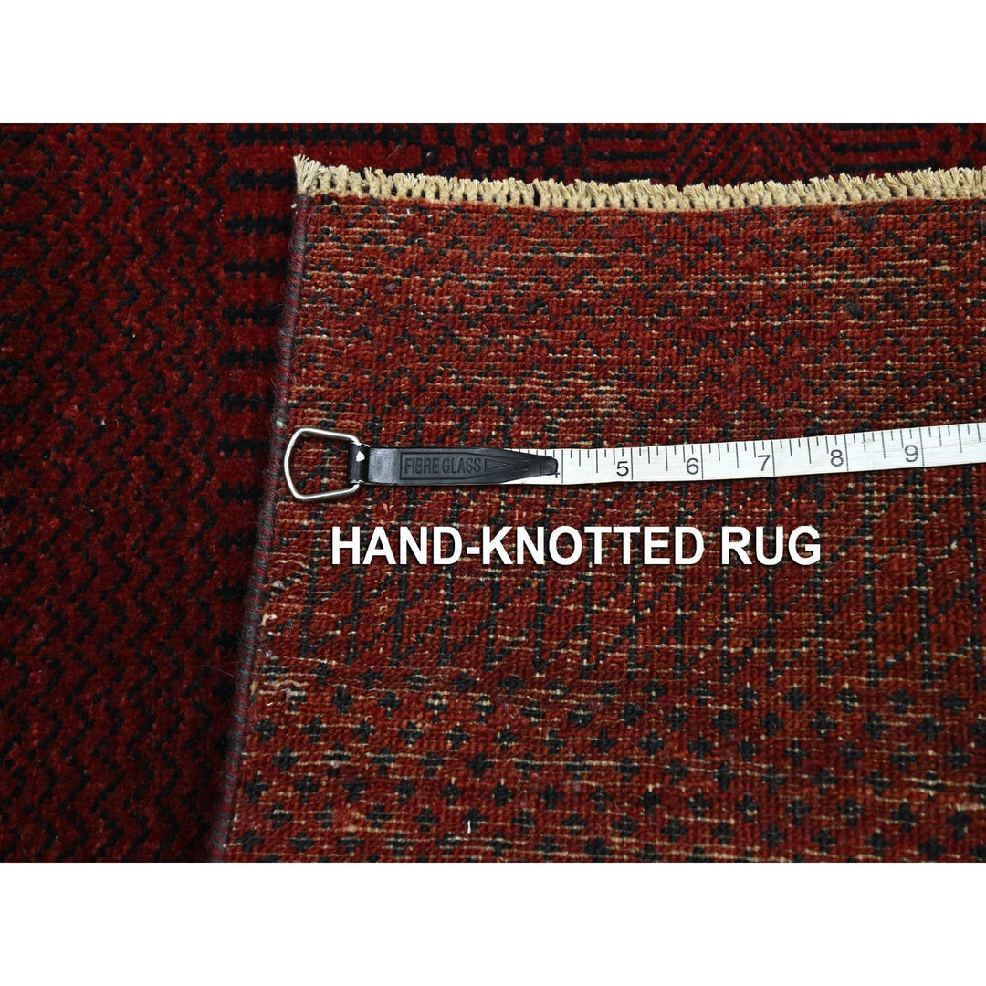 2'0" x 3'0" New Hand Knotted Red Wool Rectangle Oriental Rug - MOA10276602