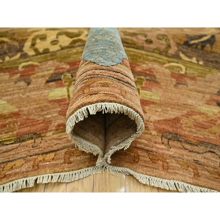 9'0" x 12'4" New Hand Knotted Brown Wool Rectangle Oriental Rug - MOA10276684