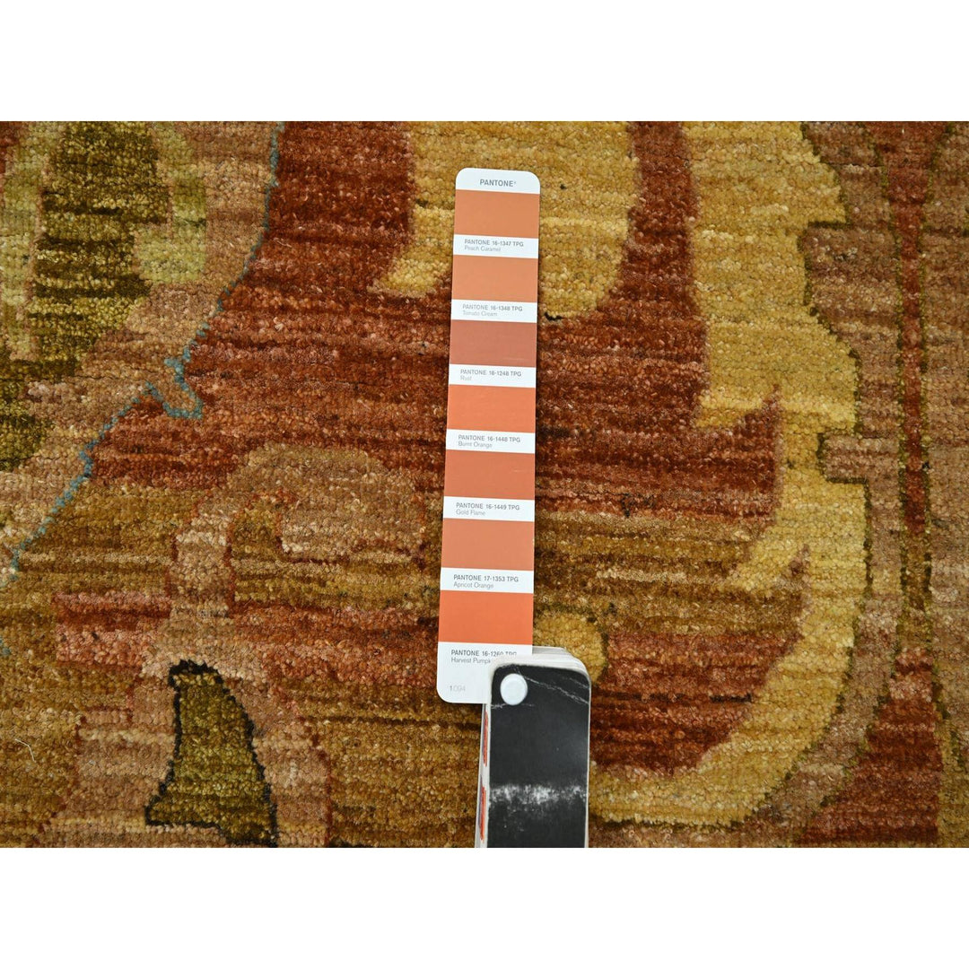 9'0" x 12'4" New Hand Knotted Brown Wool Rectangle Oriental Rug - MOA10276684