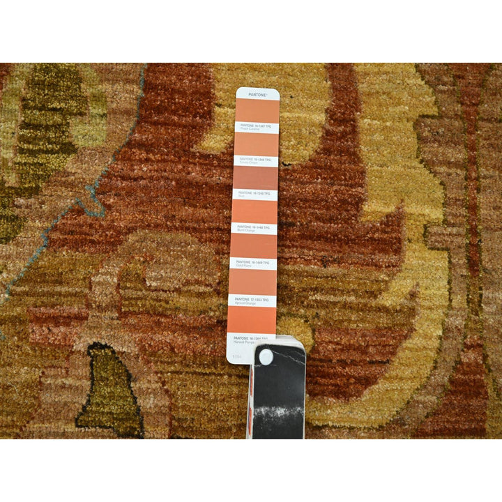 9'0" x 12'4" New Hand Knotted Brown Wool Rectangle Oriental Rug - MOA10276684