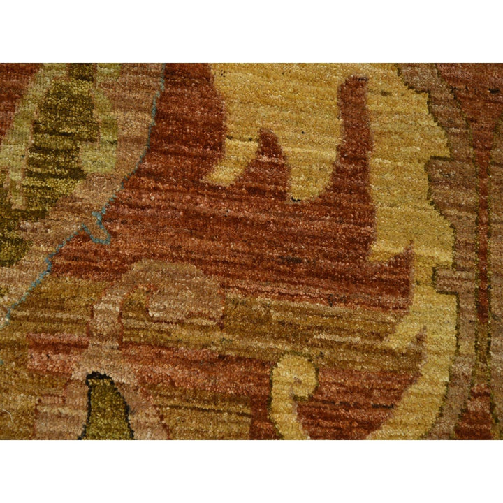 9'0" x 12'4" New Hand Knotted Brown Wool Rectangle Oriental Rug - MOA10276684