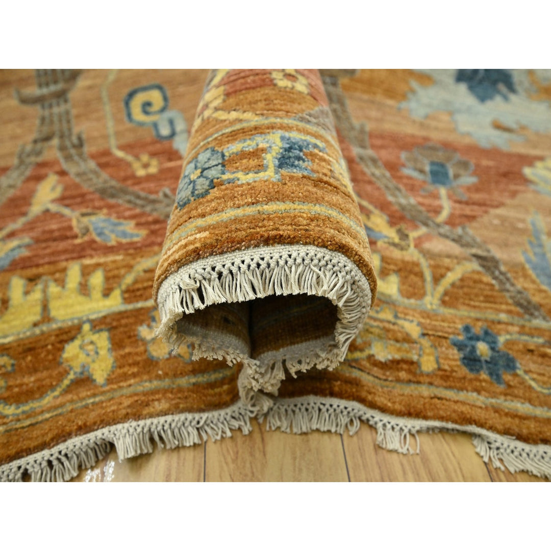 8'9" x 11'11" New Hand Knotted Red Wool Rectangle Oriental Rug - MOA10276685