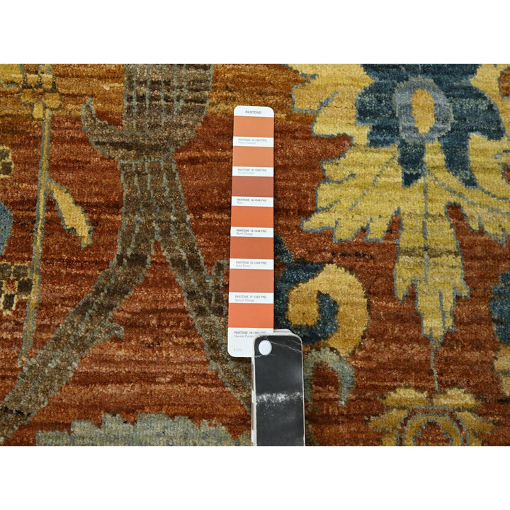 8'9" x 11'11" New Hand Knotted Red Wool Rectangle Oriental Rug - MOA10276685