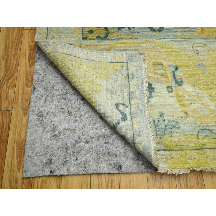 9'1" x 12'1" New Hand Knotted Grey Wool Rectangle Oriental Rug - MOA10276687